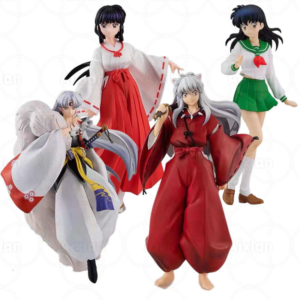 Mascot Costumes Anime Inuyasha Figure Sesshomaru Kikyo Inuyasha Higurashi Kagome Pvc Action Figure Model Toys Gift for Friends Bookshelf Decor