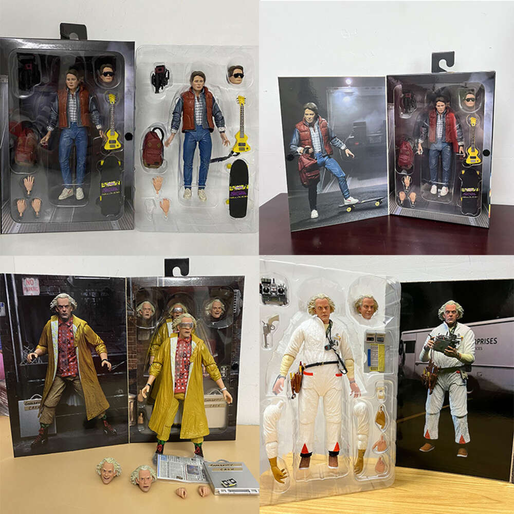 Mascot Costumes Original Neca Figure Back to the Future Part Ii Marty 1985 Griff Mcfly Tannen Doc Brown Hazmat Suit Action Figure Christmas Gift