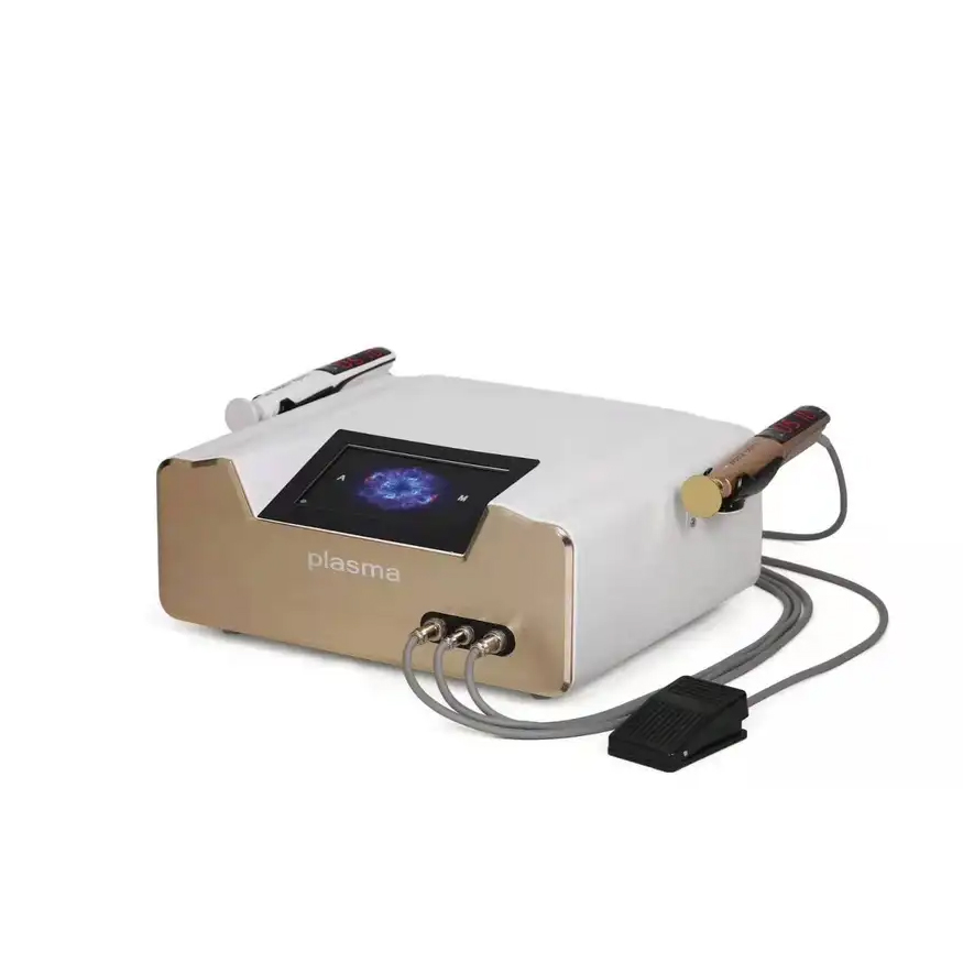 Advanced Desktop Plasma Ozone Pens Skin Tightening Acne Scar Therapy Face Shape Building Anti-wrinkle Equipment with 2 Handles for Women