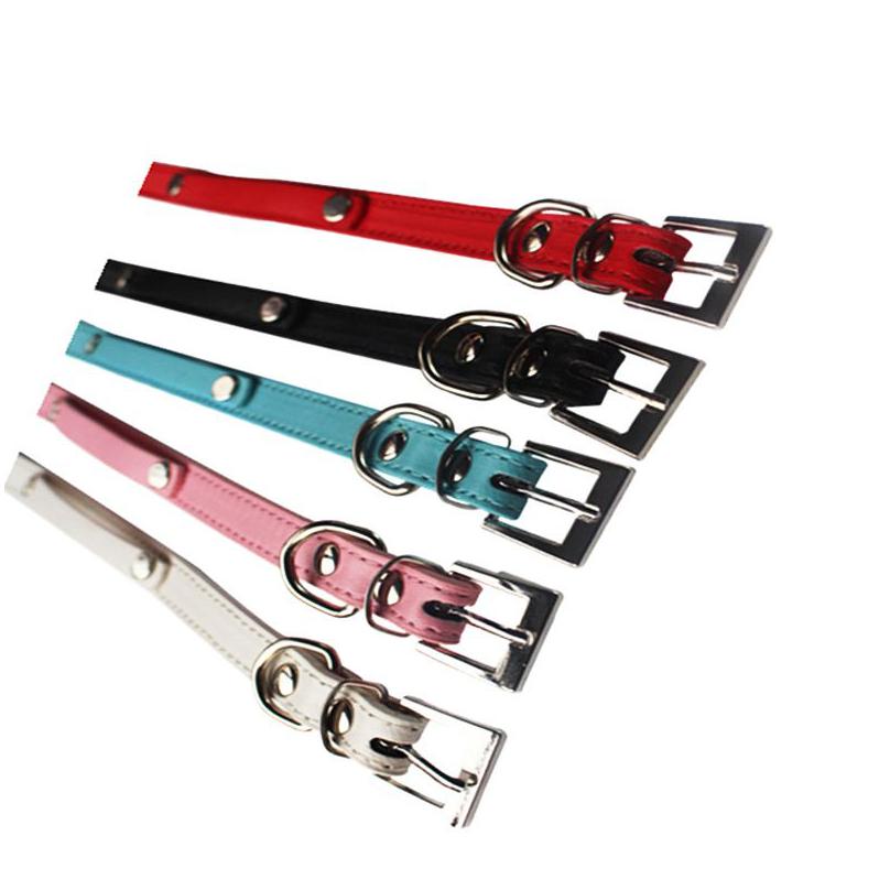 Dog Collars Leashes 10Pcs Blank Pu Leather Pet Cat Collar With Slide Bar For 10Mm Diy Letters Charms 1993 Y2 Drop Delivery Home Gar Dhsj5