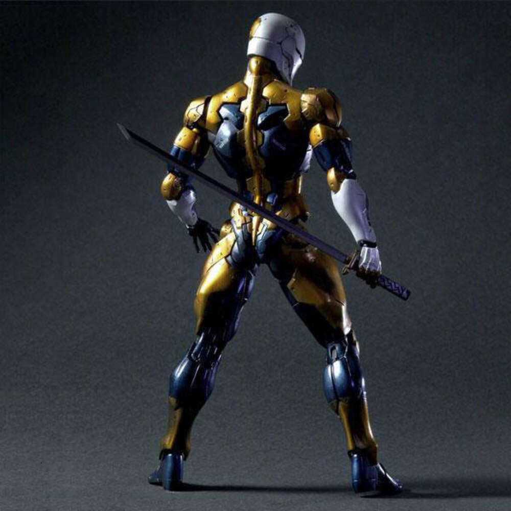 Mascot Costumes Play Arts Figure Metal Gear Solid Gray Fox Action Figure Model Toys 24cm Joint Movable Doll Desktop Ornament Gift for Friends