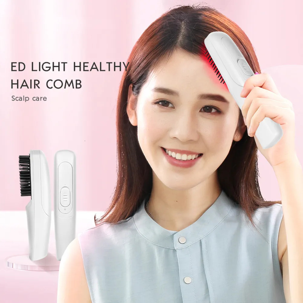 Hair Brushes Beauty Health Multifunctional Portable 0.5W Red Light Massage Comb Efficiently Relief Baldness Hair Caring Tool for Hair Caring 231012