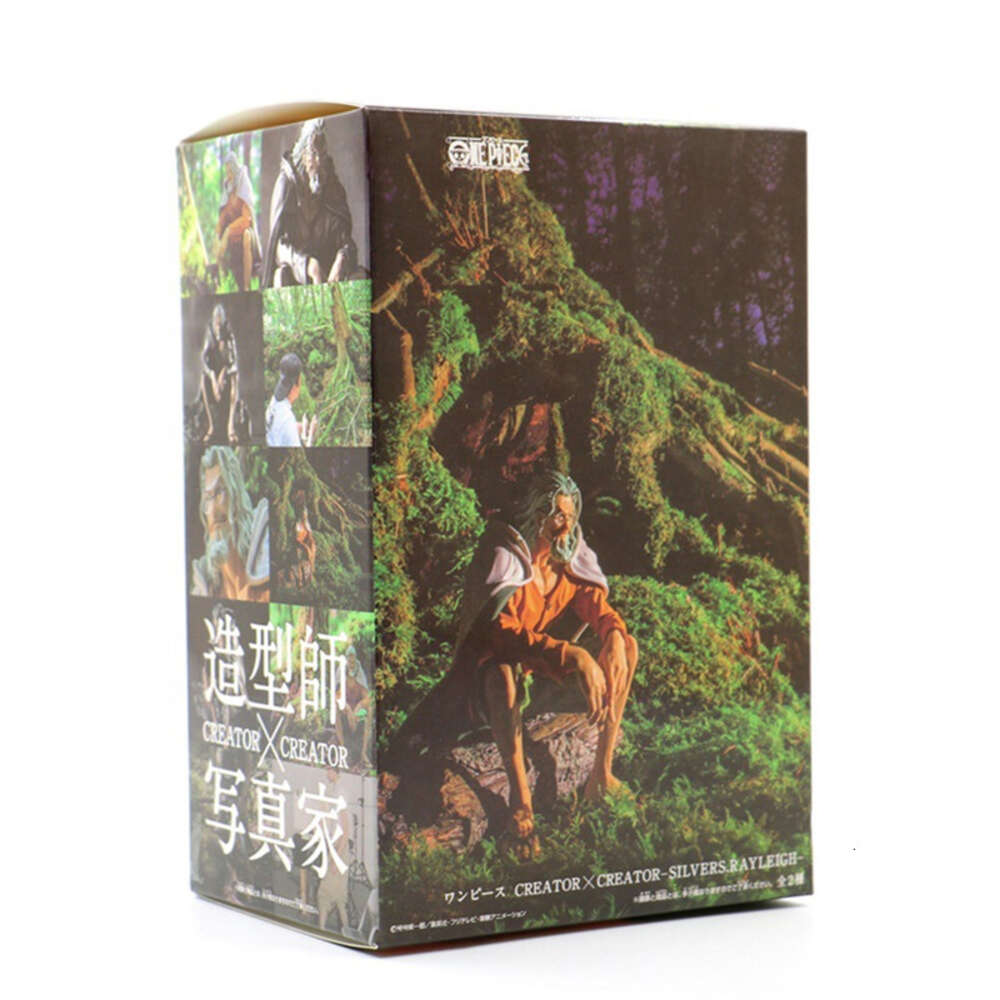 Mascot Costumes One Piece Anime Figure Creator X Siers Rayleigh Action Figure Luffy Master Rayleigh with Led Figurine Model Toys Birthday Gift