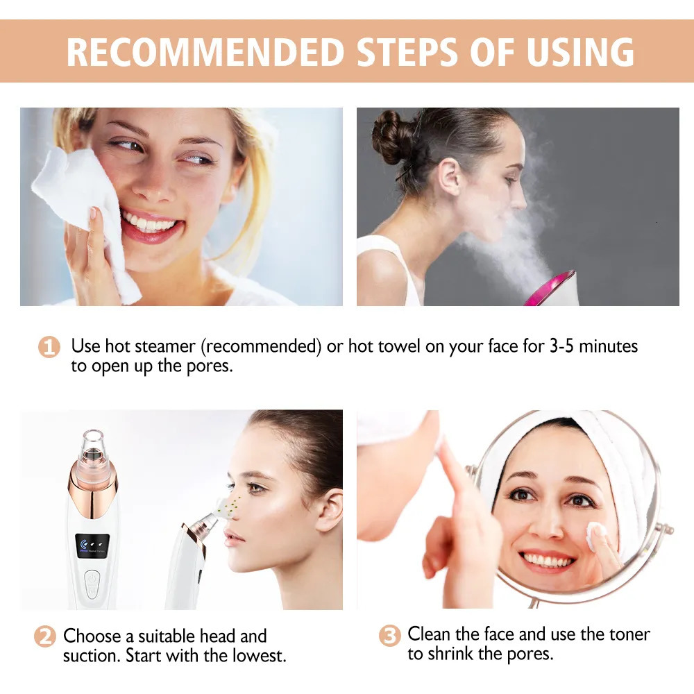 Cleaning Tools Accessories Electric Blackhead Remover Vacuum Acne Cleaner Black Spots Removal Deep Cleansing Pore Cleaner Machine Skin Care Tools 2310