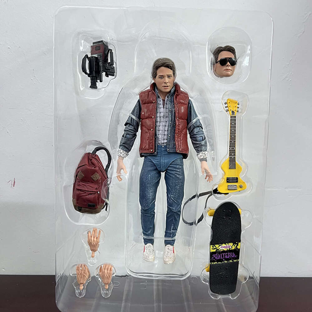 Mascot Costumes Original Neca Figure Back to the Future Part Ii Marty 1985 Griff Mcfly Tannen Doc Brown Hazmat Suit Action Figure Christmas Gift