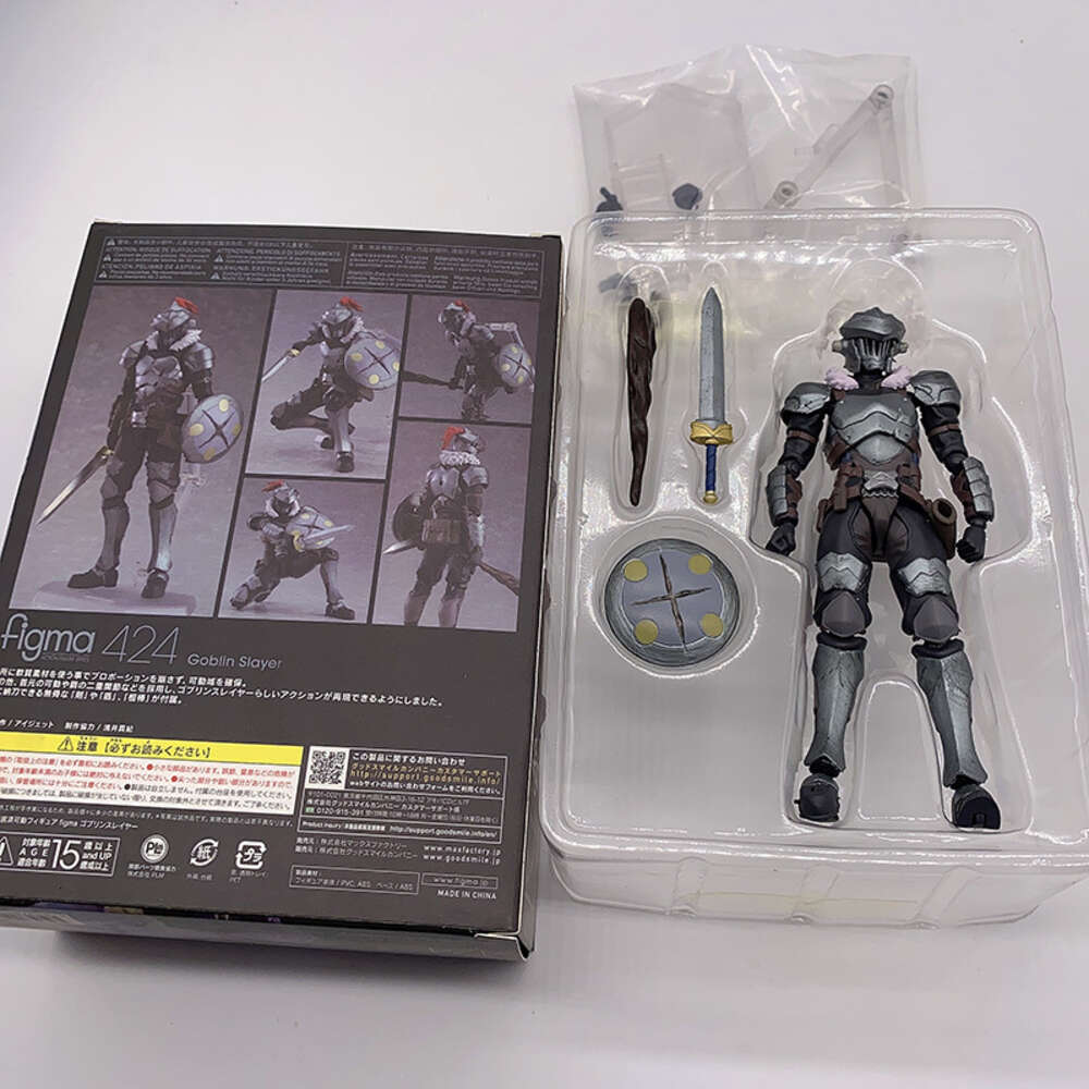 Mascot Costumes Figma 424 Goblin Slayer Figure Hunter Articulated Action Figure Collection Model Toys 15cm Joint Movable Doll Bookshelf Ornament