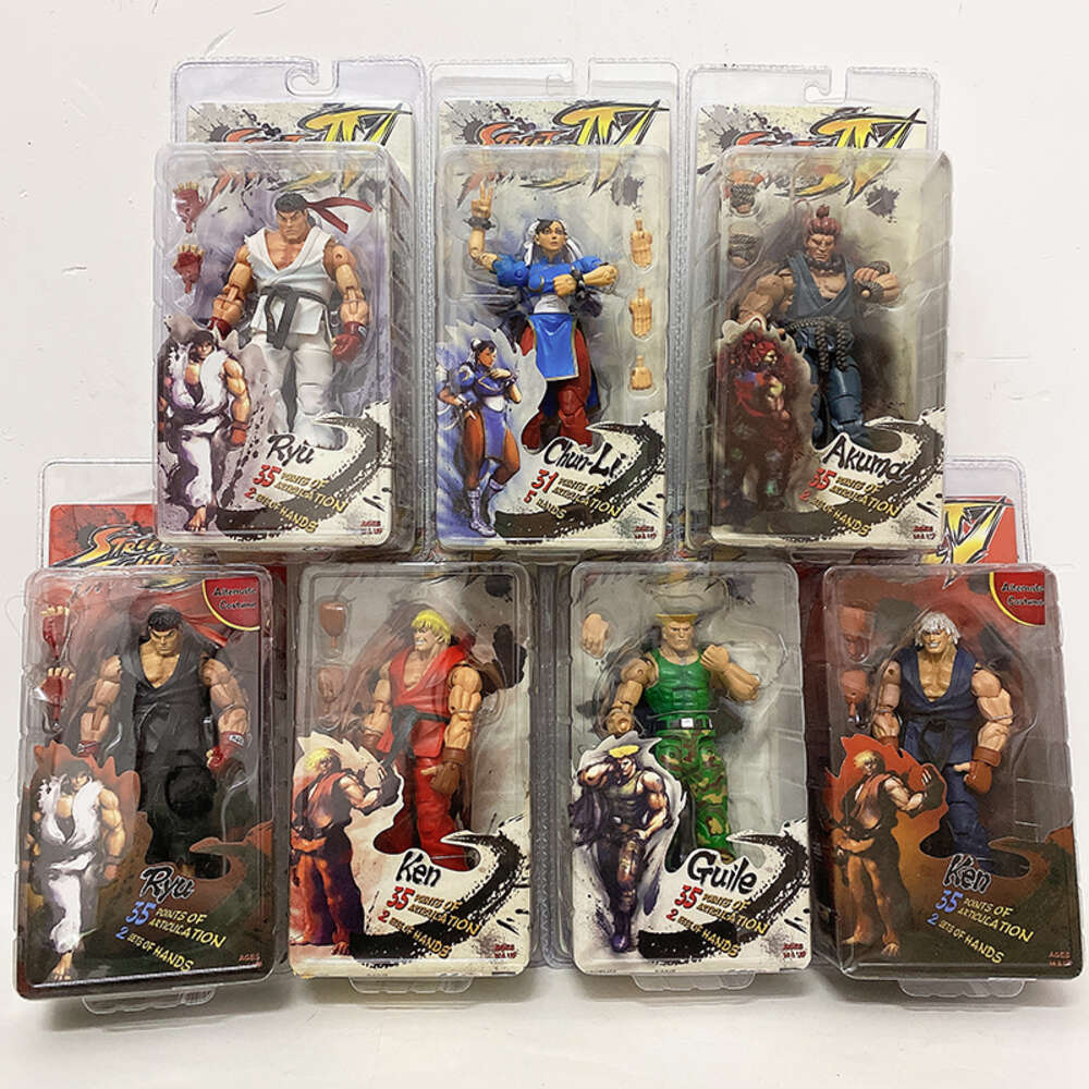 Mascot Costumes Neca Figure Ryu Figure Game Character Ken Doll Guile Toy Akuma Gouki Hoshi Chun-li Action Figure Model Toys Joint Movable Doll