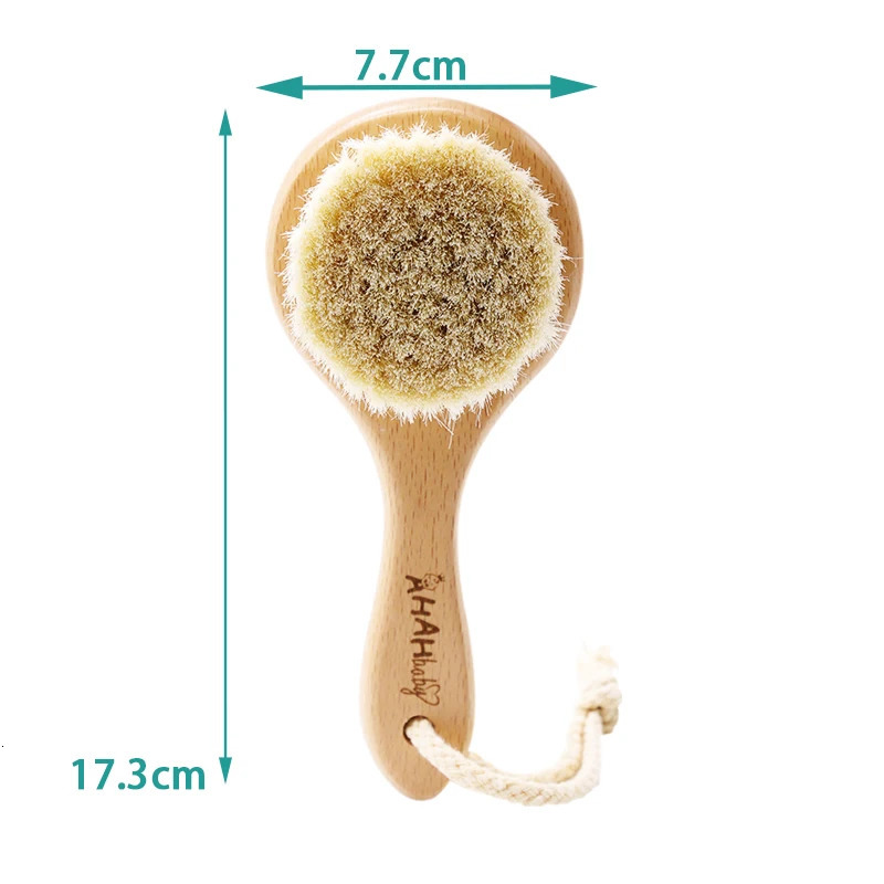 Hair Brushes Baby Hair Bursh Personalized Name Baby Brush Soft Goat Kids Hair Brush for Bathing Wood Comb for born Babies Hair Brushes 231012
