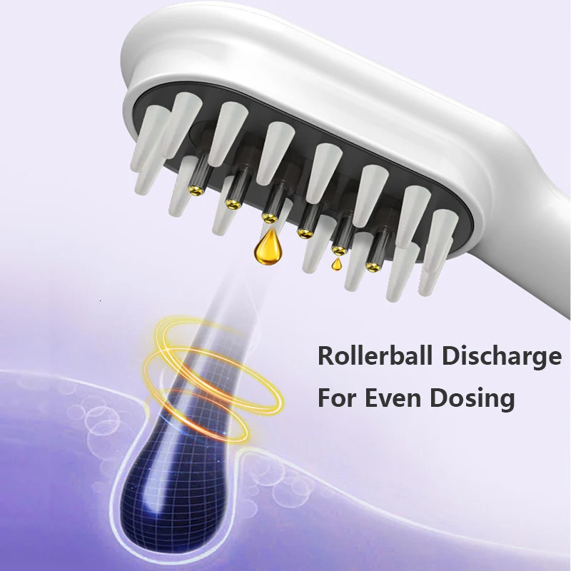 Hair Brushes Electric Scalp Applicator Liquid Comb For Hair Growth Red Blue Light Therapy Vibration Hair Roots Massage Comb 231012
