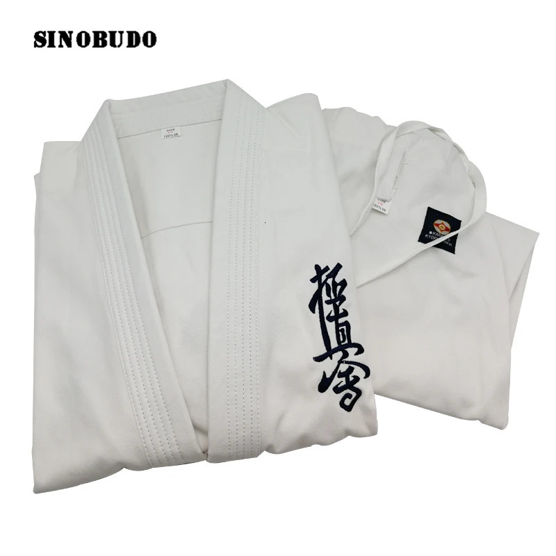 Protective Gear HighQuality Kyokushinkai Dobok 12oz 100% Cotton dogi Canvas Karate Uniform Kimono Gi Cloth Free White Belt For Kids Adult 231011