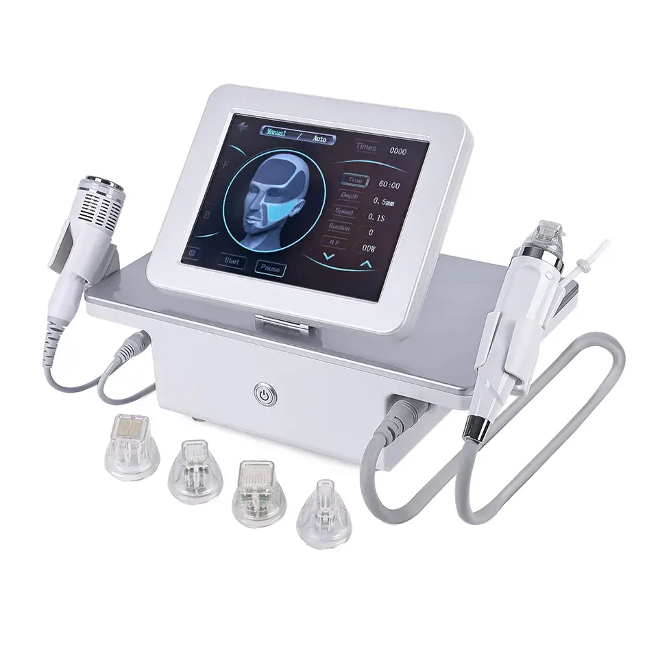 Skin Management Machine RF Microneedle for Skin Whitening Elasticity Improvement Anti-wrinkle Acne Treatment Cold Hammer for Pain Alleviate Redness Re