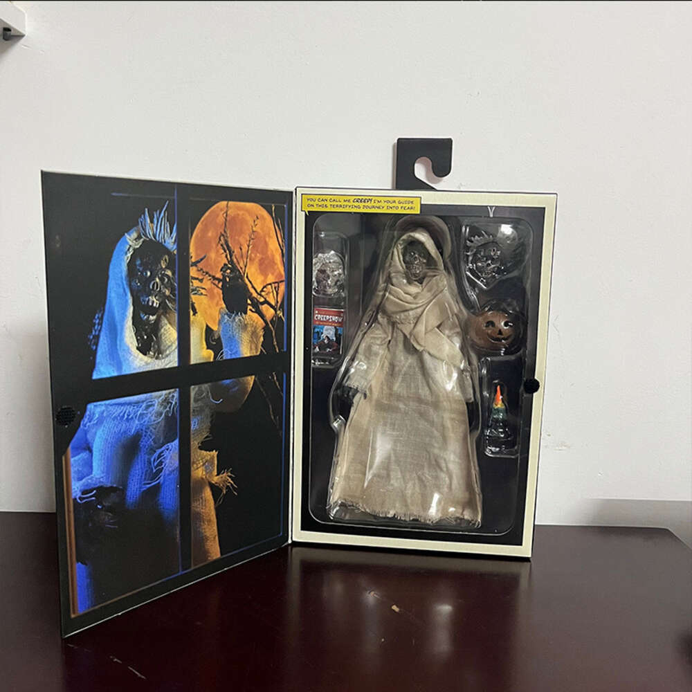 Mascot Costumes Original Neca Creepshow Figure the Creep 7inch Scale Mummy Pumpkin Horror Doll Action Figure Joint Movable Desktop Decor Gift
