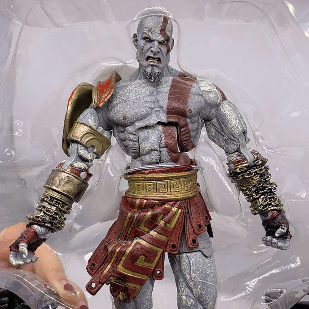 Mascot Costumes Neca Figure God of War Ghost of Sparta Kratos in Ares Armor W Blades Action Figure Model Toys Joint Movable Doll Gift