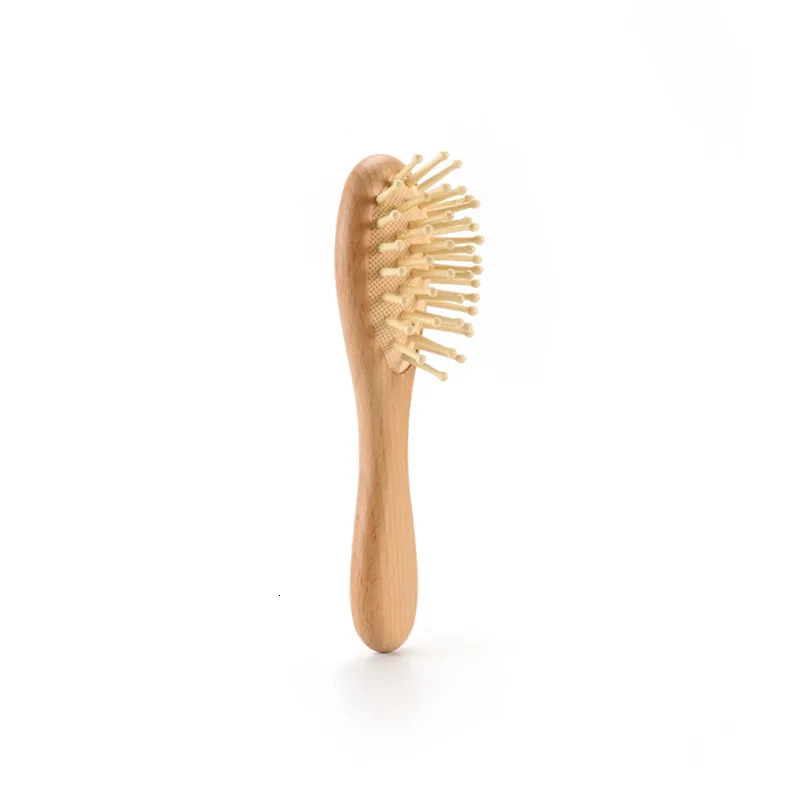 Hair Brushes Baby Natural Wooden Hair Brush Head Comb Boys Girls Soft Head Massager Wool Hair Brush Portable Infant Bath Brush Comb For Kids 231012