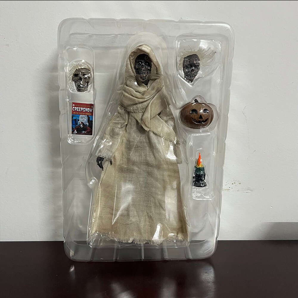 Mascot Costumes Original Neca Creepshow Figure the Creep 7inch Scale Mummy Pumpkin Horror Doll Action Figure Joint Movable Desktop Decor Gift