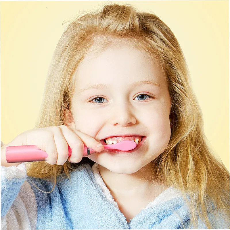 Toothbrush Sonic Electric Toothbrush for Children Kids cleaning teeth whitening Rechargeable water proof Replace The Tooth Brush Head 231012