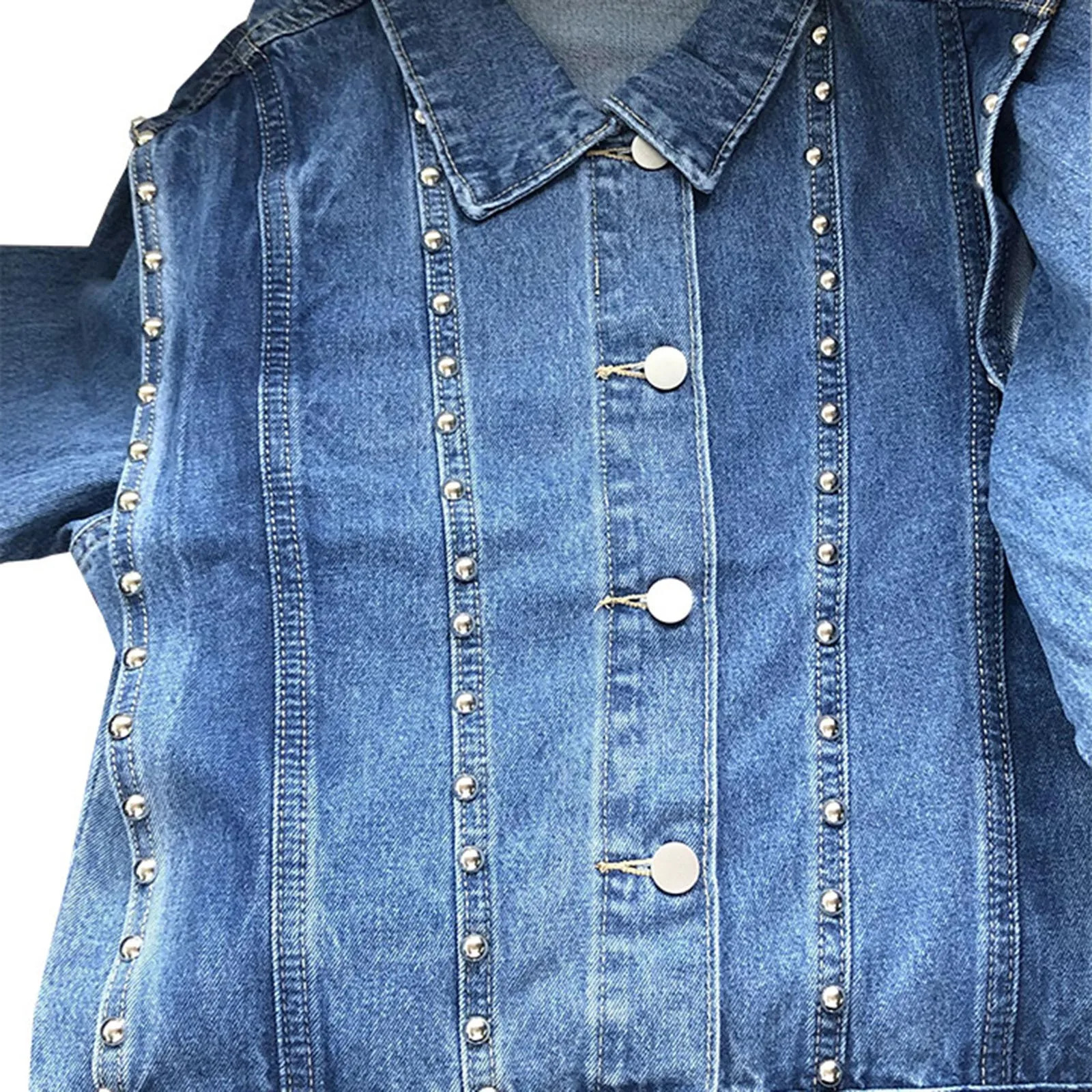 Women's Jackets Winter Women Denim Coats Girls Autumn Overcoat Button Down Short Jean Jacket Long Sleeve Coat With Pocket 231011