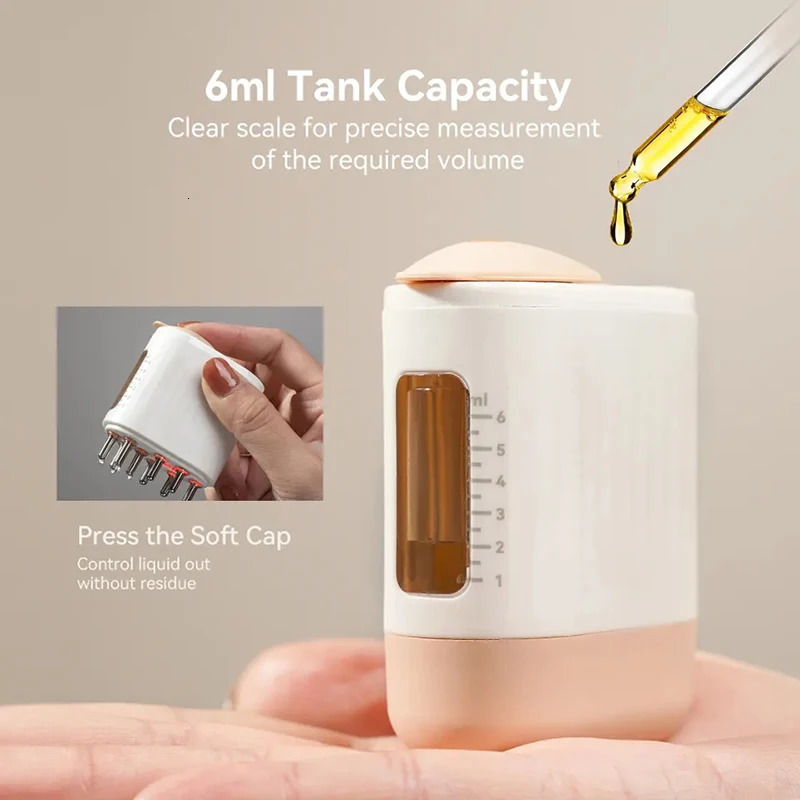 Hair Brushes EMS Scalp Massager Brush Root Comb Applicator Bottle For Hair Oil Hair Growth Products Scalp Oil Applicator Anti Hair Loss 231012
