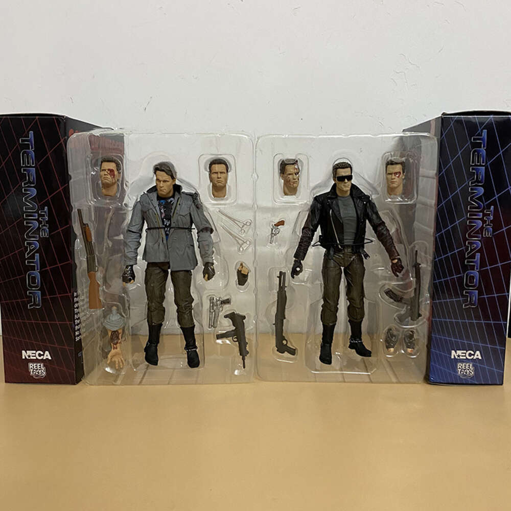 Mascot Costumes Neca Figure the Terminator Schwarzenegger Judgment Day T-800 Arnold Action Figure Pvc Model Toys Room Ornament Gift for Kids