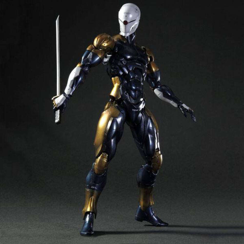 Mascot Costumes Play Arts Figure Metal Gear Solid Gray Fox Action Figure Model Toys 24cm Joint Movable Doll Desktop Ornament Gift for Friends