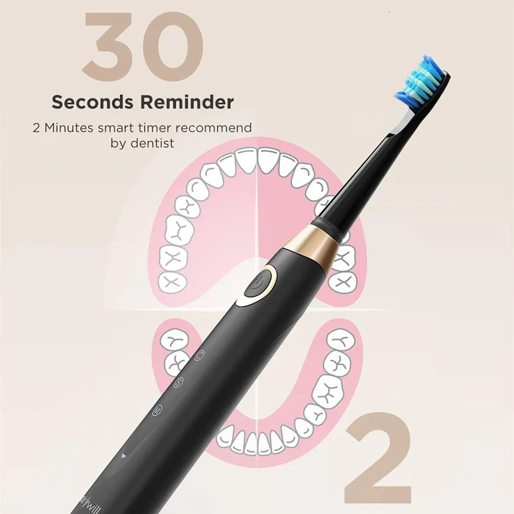 Toothbrush Fairywill FW-508 Sonic Electric Toothbrush Rechargeable Timer Brush 5 Modes Fast Charge Tooth Brush 8 Brush Heads for Adults 231012