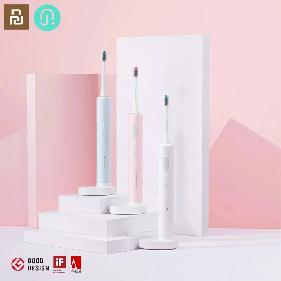 Toothbrush Dr.BEI Sonic Electric Toothbrush C1 IPX7 Level Waterproof Wireless Induction Charging 20 Days Standby with 2pcs Toothbrush Head 231012