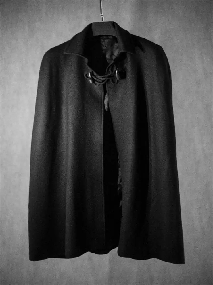 Men's Wool Blends Male Mao Ni coat loose custom cloak shawl British style gentleman 231011