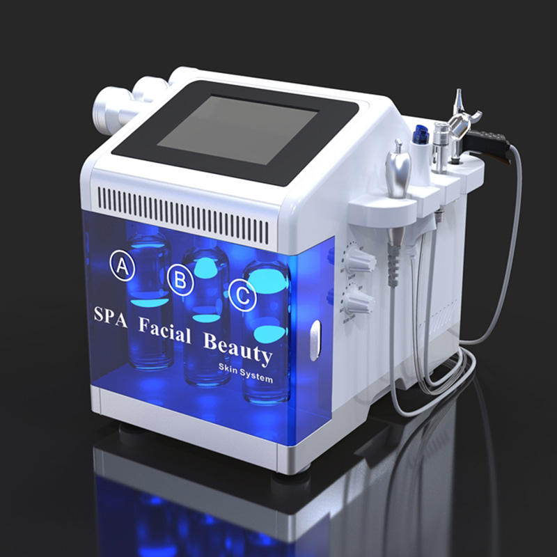 Widely Used 7 In 1 Beauty Dermabrasion Machine PDT Bio Oxygen Jet Skin Elasticity Enhance Anti-Aging H2o2 Pore Cleaning Oil Control Beauty Cent