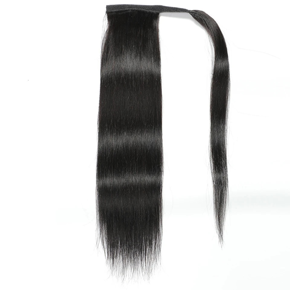 Lace Wigs tail Human Hair Wrap Around Straight tail Remy Hair tails Clip in Hair For Women Natural Color 231012
