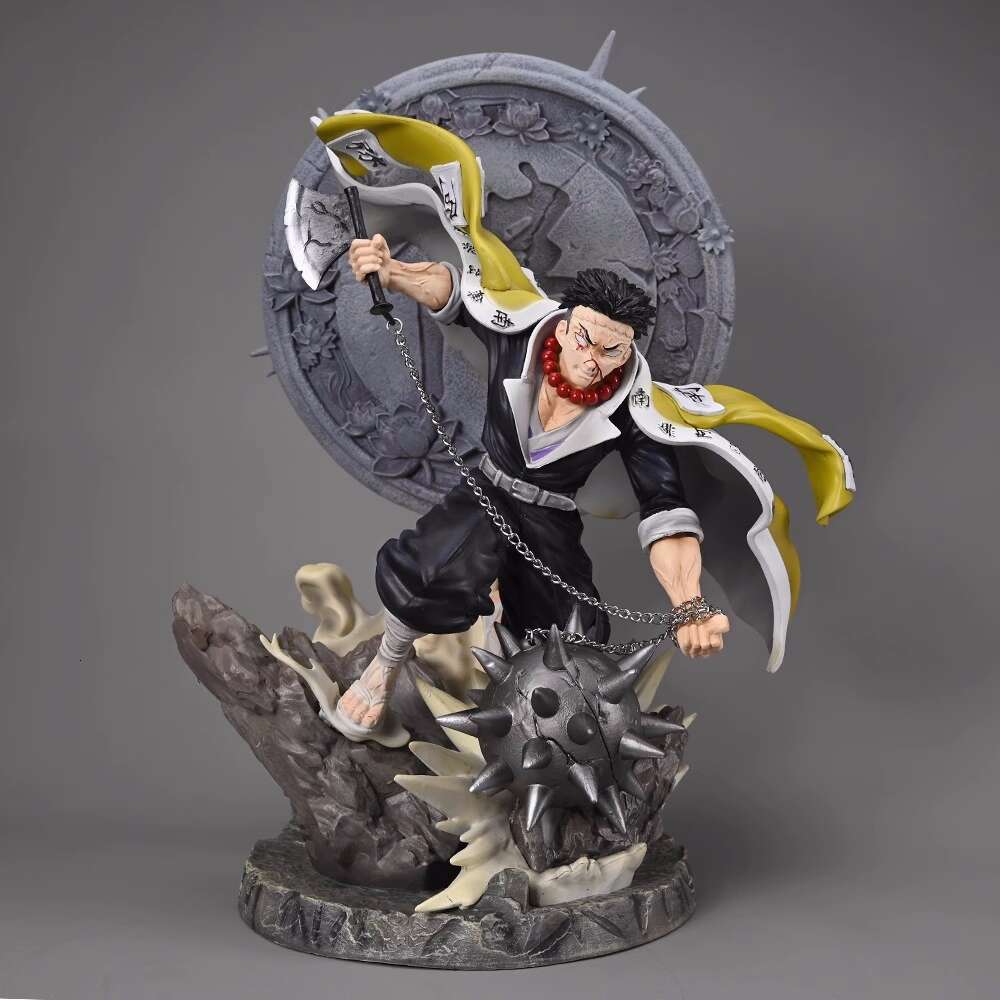 Mascot Costumes 41cm Demon Slayer Extra Large Figure Himejima Gyoumei Figures Himejima Luminous Figurine Gk Model Statue Toys Desk Decor