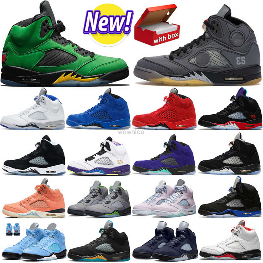 designer shoes Jumpman 5 5s Mens Basketball Shoes Racer Georgetown UNC Crimson Burgundy Green Bean Oreo Black Metallic Mars For Her Easter Men Trainers Sneakers
