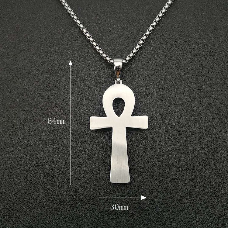 High Quality Jesus Cross Pendant Necklace Stainless Steel 18K Gold Plated Religious Jewelry for Women Men Faith Necklace