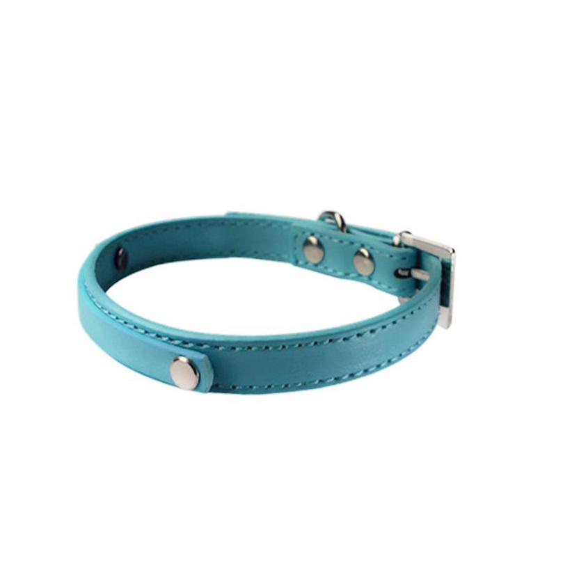 Dog Collars Leashes 10Pcs Blank Pu Leather Pet Cat Collar With Slide Bar For 10Mm Diy Letters Charms 1993 Y2 Drop Delivery Home Gar Dhsj5