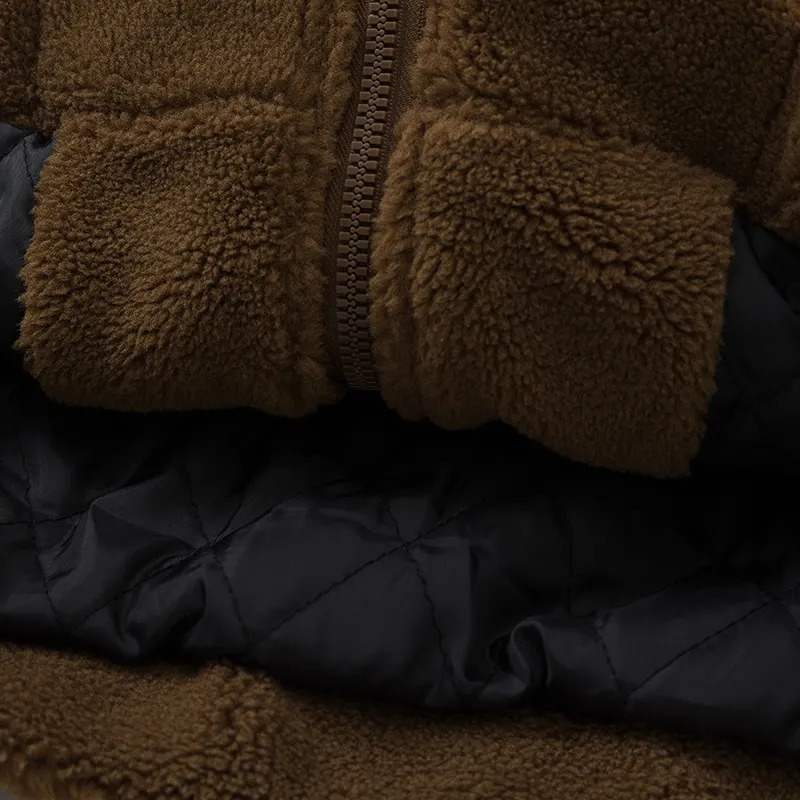 Men's Down Parkas Furry Fleece Jacket Men Hip Hop Streetwear Coat Vintage Patchwork Harajuku Winter Outwear Women 231011 - view 7