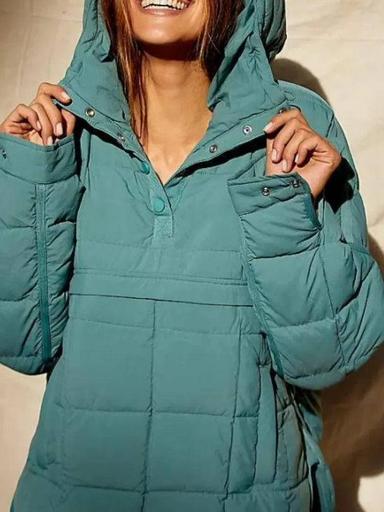 Women's Jackets Winter for Women 2023 Black Quilted Jacket Demiseason Vintage Warm Coat Clothing Hooded 231011