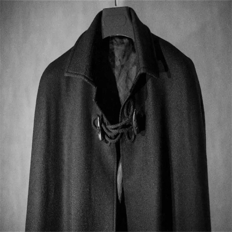 Men's Wool Blends Male Mao Ni coat loose custom cloak shawl British style gentleman 231011
