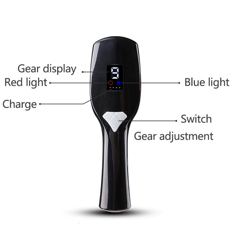 Hair Brushes Electric Scalp Massager for Hair Growth Thinning Hair Treatment Intensive Hair Brush EMS Massage Comb Red And Blue Light 231012
