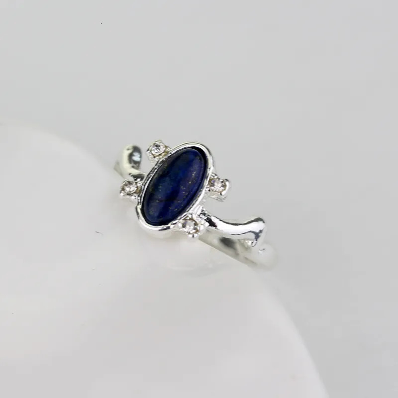 Solitaire Ring 1 pc The Diaries Rings Elena Gilbert Daylight Vintage Crystal With Blue Lapis FashionJewelry Movies Cosplay 231012