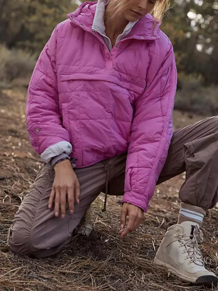 Women's Jackets Winter for Women 2023 Black Quilted Jacket Demiseason Vintage Warm Coat Clothing Hooded 231011