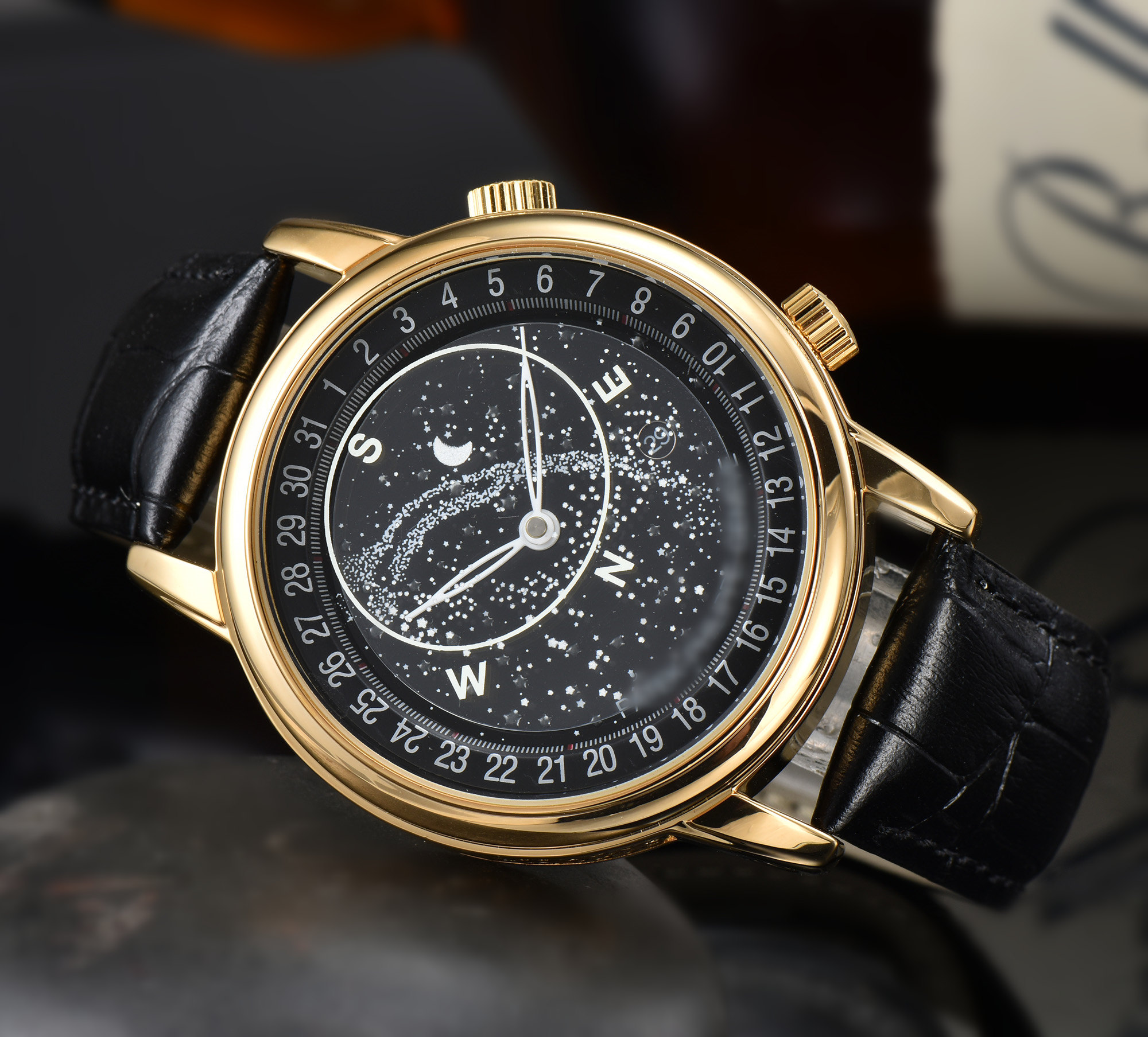 Brand New Men Aquanaut nautilussity 6102 Series wristwatches Men's Automatic Mechanical watches women Luxury Watch Brown Dial Rose Gold Stainless Strap #6756