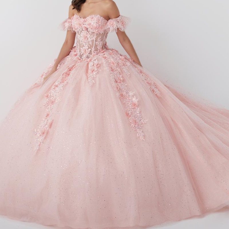 Lilac Sweetheart Quinceanera Dresses Off the Shoulder Applique Lace Beads Mexican XV Girls Pageant Gowns vestidos de 15 anos