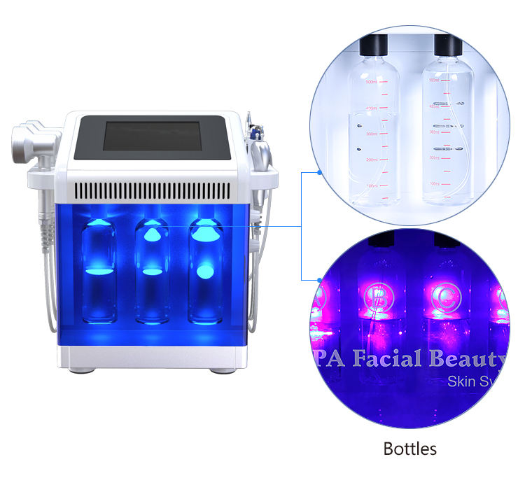 Widely Used 7 In 1 Beauty Dermabrasion Machine PDT Bio Oxygen Jet Skin Elasticity Enhance Anti-Aging H2o2 Pore Cleaning Oil Control Beauty Cent