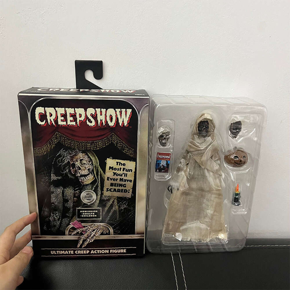 Mascot Costumes Original Neca Creepshow Figure the Creep 7inch Scale Mummy Pumpkin Horror Doll Action Figure Joint Movable Desktop Decor Gift