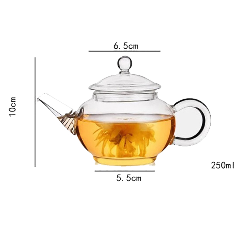 250ML Coffee Tea Sets Heat-resistant Borosilicate Glass Teapot Inner Filter Tea Kettle Kung Fu Teas Bdesports Coffee Pots