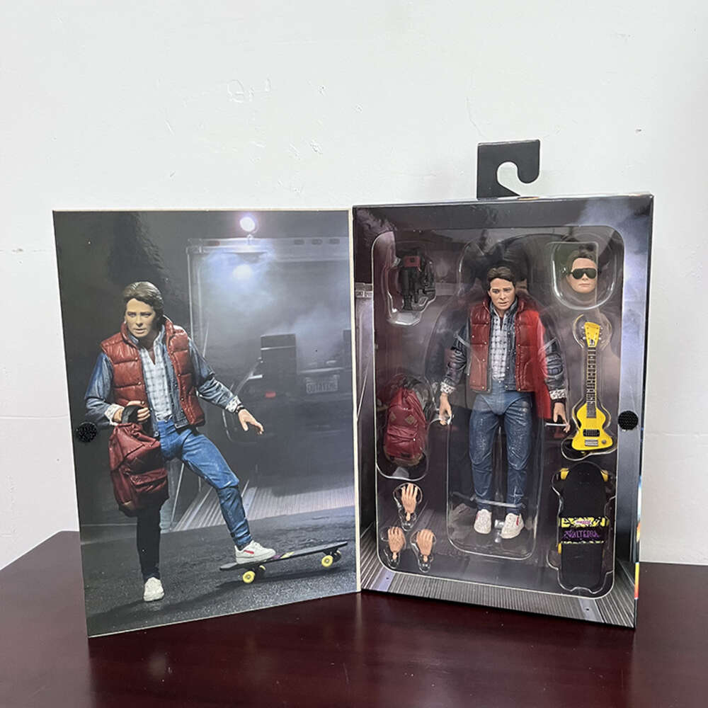 Mascot Costumes Original Neca Figure Back to the Future Part Ii Marty 1985 Griff Mcfly Tannen Doc Brown Hazmat Suit Action Figure Christmas Gift