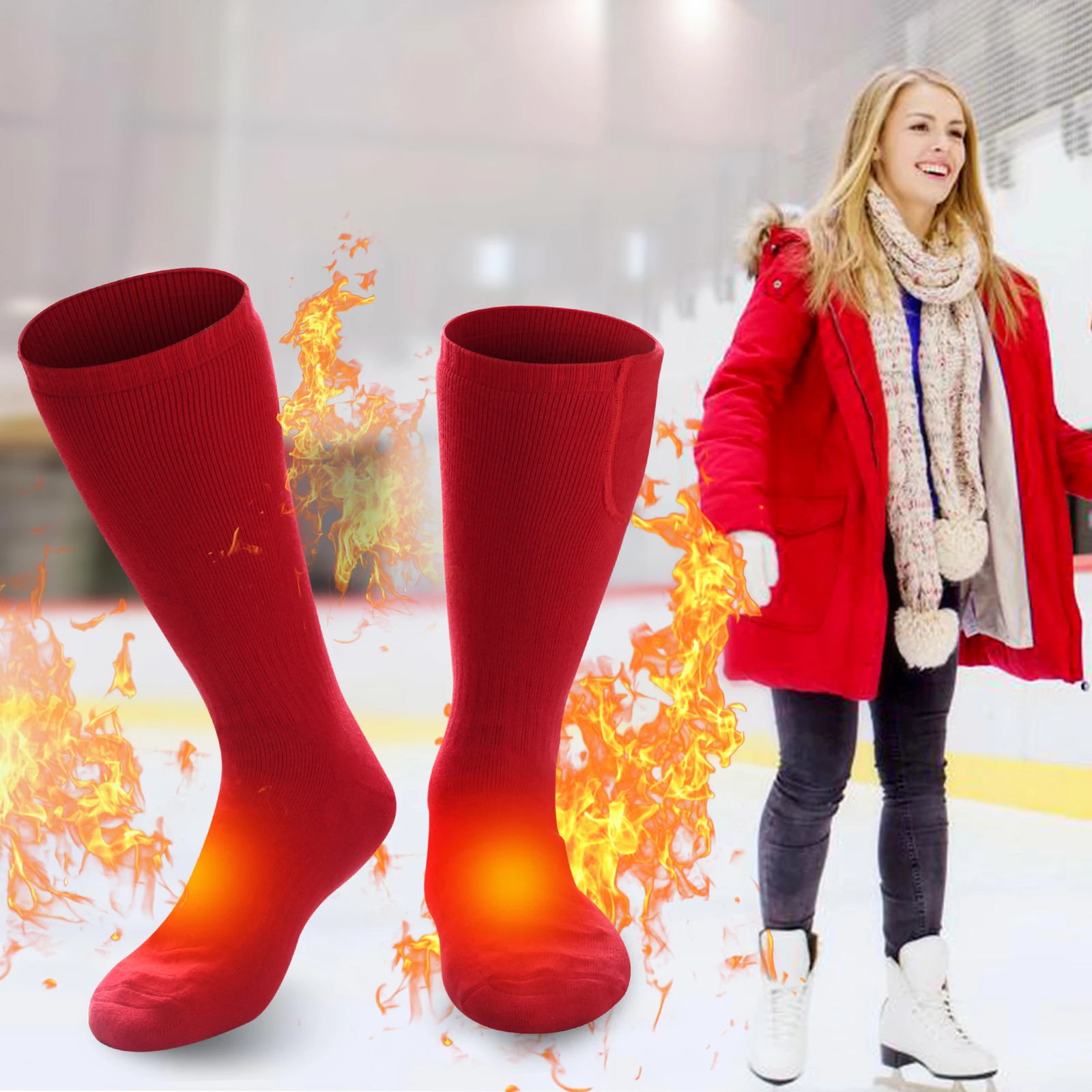 Sports Socks Electric Heated Socks Battery Powered Comfortable ThermoSocks Cold Weather Thermal Socks Sport Outdoor Camping Hiking 231011