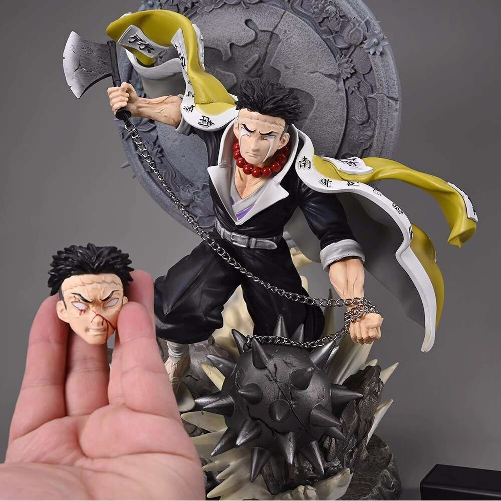 Mascot Costumes 41cm Demon Slayer Extra Large Figure Himejima Gyoumei Figures Himejima Luminous Figurine Gk Model Statue Toys Desk Decor