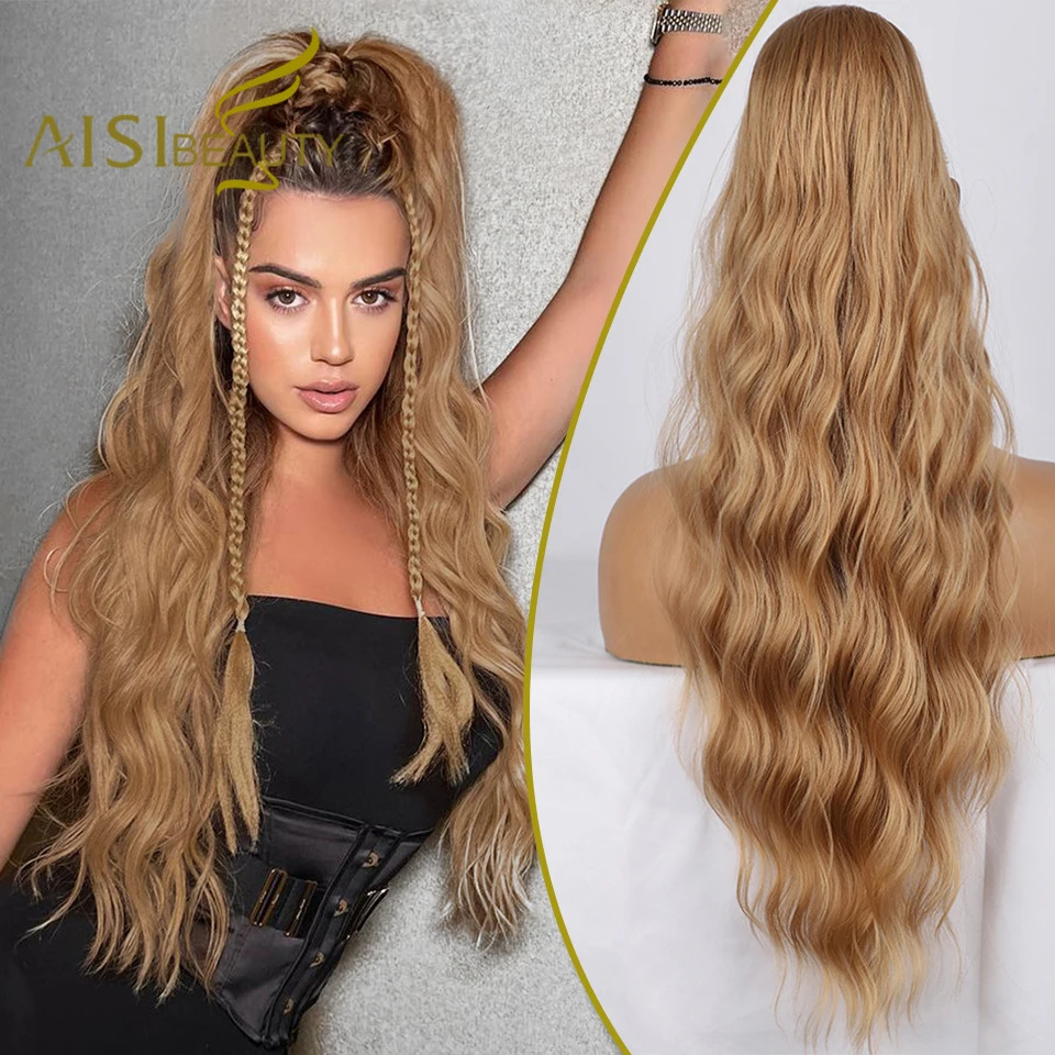 Lace Wigs AISI BEAUTY Synthetic tail for Women Long Wavy Fluffy Synthetic tail Hairpiece Natural Soft Daily Use 231012