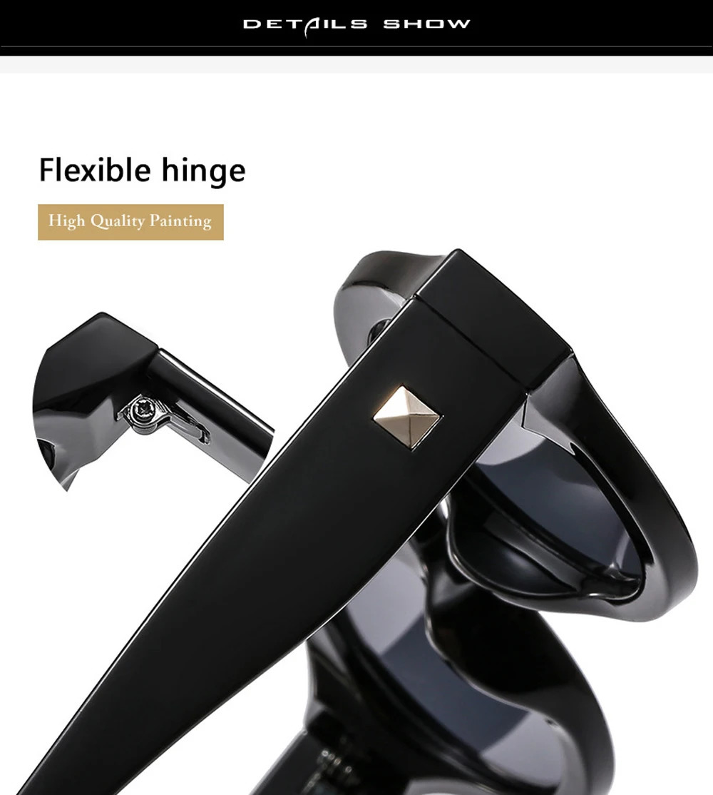 Sunglasses Frames Vintage Rivet Small Round Sunglasse Men Metal Hinge Glasses Frame Grey Transparent Shades Outdoor Eyewear 231012