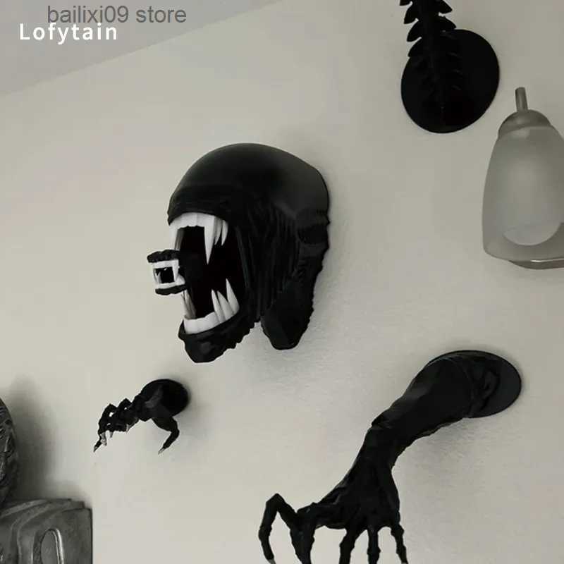Decorative Objects Figurines Lofytain Xenomoprh Wall Art Sculpture Statue Horror Alien Predator Sci-Fi Monster Beasts Decoration Halloween Gifts Props